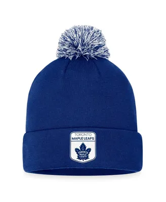 Men's Fanatics Blue Toronto Maple Leafs 2023 Nhl Draft Cuffed Knit Hat with Pom