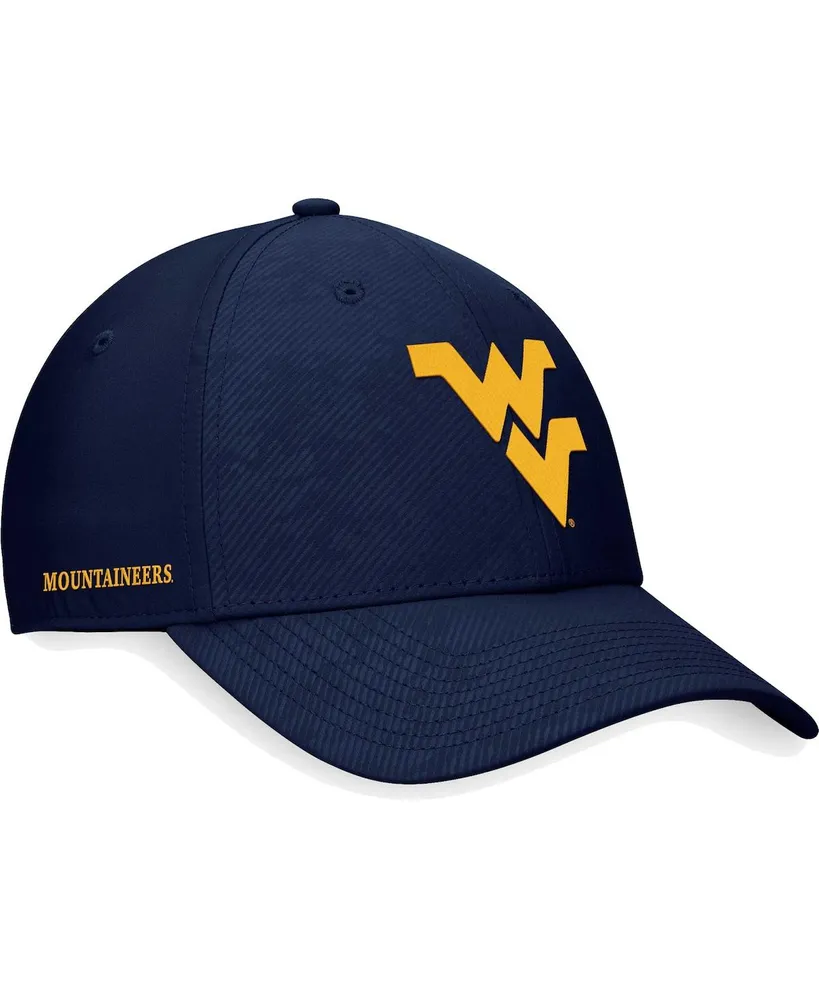 Men's Top of The World Navy West Virginia Mountaineers Terry Adjustable Visor