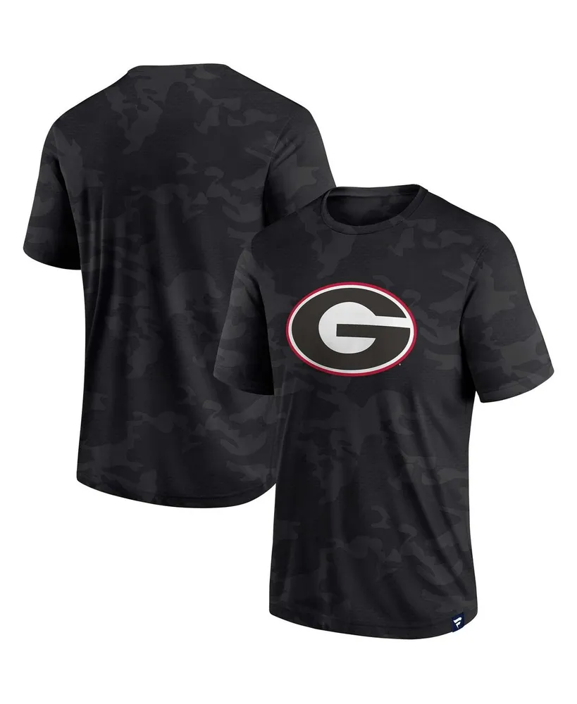 Men's Fanatics Black Georgia Bulldogs Camo Logo T-shirt