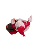 Kurt Adler 10.5" Battery-Operated Fabriche Musical Karaoke Santa