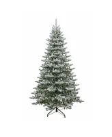 Kurt Adler 7.5' Pre-Lit Warm Led Snow Pine Tree