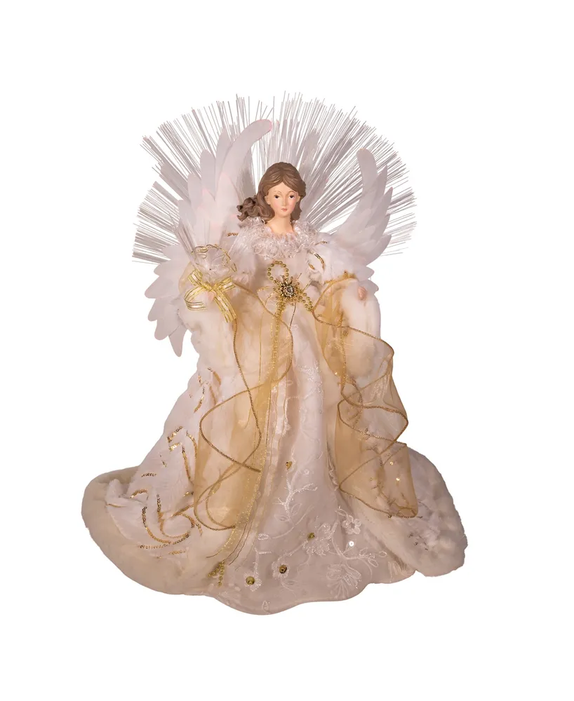 Kurt Adler 16" Fiber Optic Led Angel Tree Topper