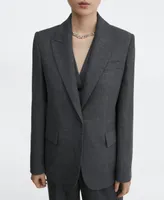 Mango Women's Structured Suit Blazer