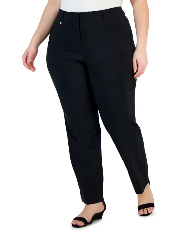 Jm Collection Regular and Short Length Curvy-Fit Straight-Leg Pants,  Created for Macy's