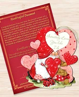 Designocracy Holiday Wooden Ornaments Valentine Gnomes Home Decor Set of 2 S. Winget