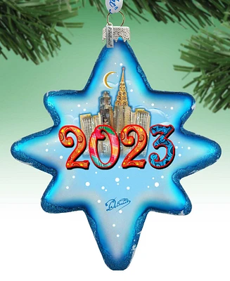 Designocracy 2023 Dated Star Holiday Mercury Glass Ornaments G. DeBrekht