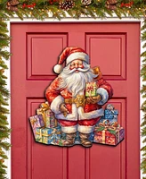 Designocracy The Joy of Giving Christmas Wooden Door Decor Wall Decor G. DeBrekht