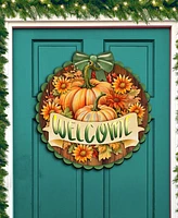 Designocracy Holiday Welcome Sign Wooden Door Decor Hanging Decoration Welcome G. DeBrekht