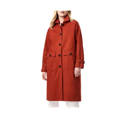 Women's Long Trench Style Raincoat