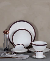 Porland Copper Line 12 Piece Dinnerware Set, Service for 4