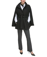 Calvin Klein Womens Double-Breasted Cape Coat