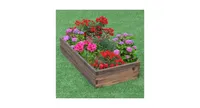 Elevated Wooden Garden Planter Box Bed Kit