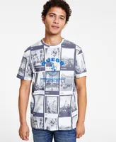 Guess Men's Postcard Print Short Sleeve Crewneck T-Shirt