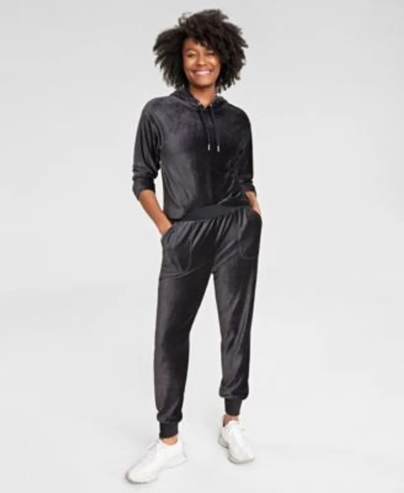 On 34th Womens Ribbed Velour Hoodie Sweatshirt Jogger Pants Created For Macys