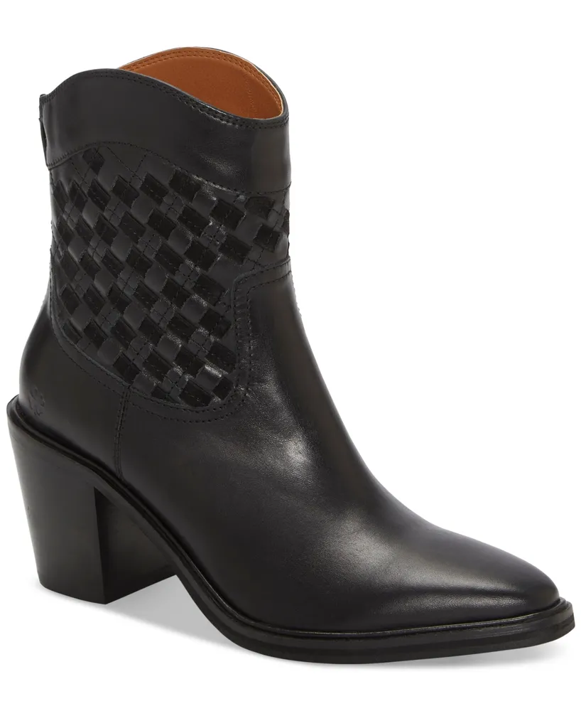 Liz Claiborne Womens Rylin Block Heel Booties, Color: Black - JCPenney