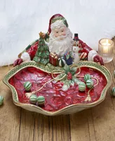 Fitz and Floyd Holiday Home Santa Server, 13.5-in