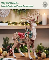 Fitz and Floyd Noel Holiday Grand Deer Figurine, 17.75-in