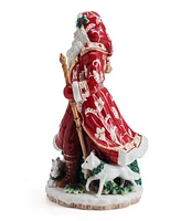 Fitz and Floyd Studio Collection 12.75-Inch Town & Country Santa Figurine, 12.75-inch