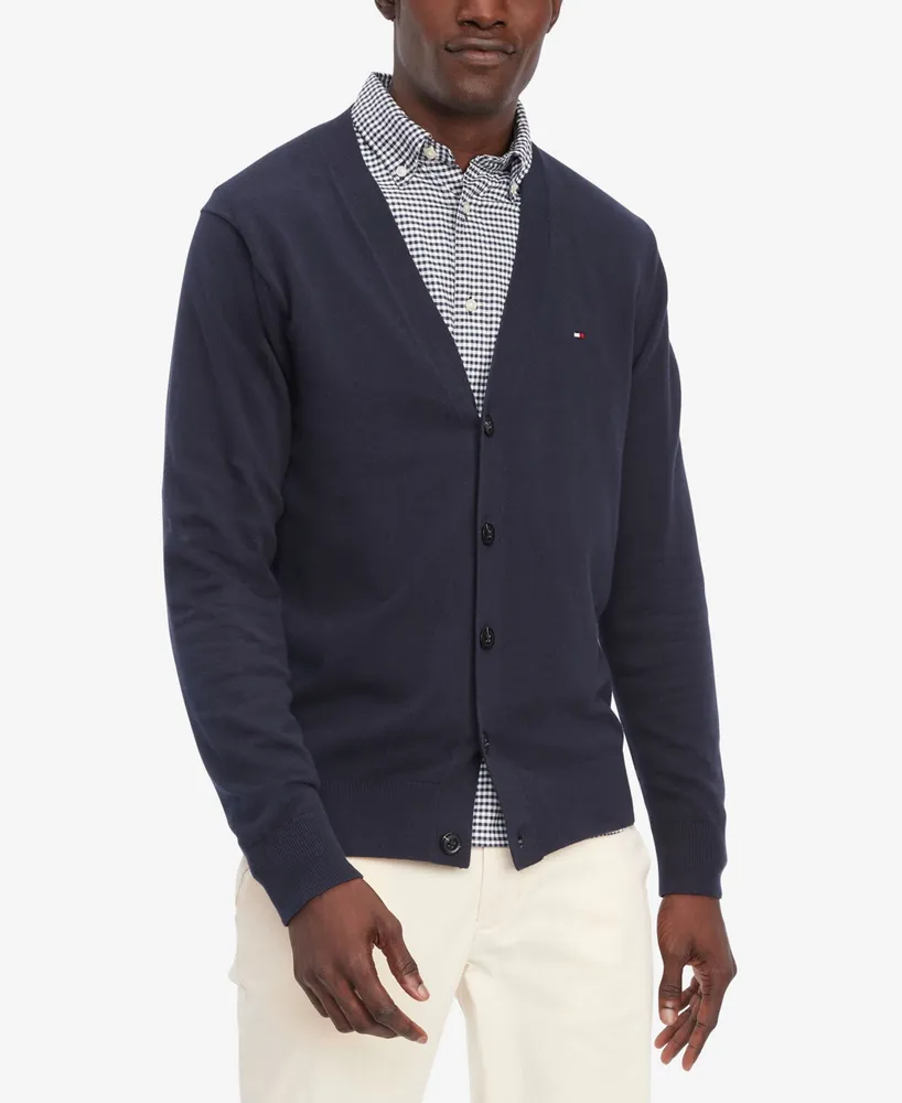 Tommy Hilfiger Men's Essential Embroidered Logo Cardigan