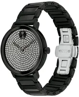 Movado Women's Bold Evolution 2.0 Swiss Quartz Ionic Plated Black Steel Watch 34mm