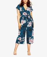 City Chic Women's Blossom Tie Jumpsuit