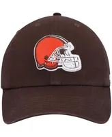 Big Boys and Girls '47 Brand Brown Cleveland Browns Team Logo Clean Up Adjustable Hat