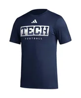 Men's adidas Navy Georgia Tech Yellow Jackets Football Practice Aeroready Pregame T-shirt