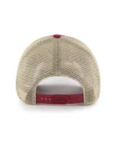 Men's '47 Brand Burgundy, Natural Washington Commanders Flagship Mvp Snapback Hat