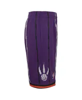 Big Boys Mitchell & Ness Purple Toronto Raptors Hardwood Classics Swingman Shorts