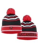 Women's Wear by Erin Andrews Red Tampa Bay Buccaneers Colorblock Cuffed Knit Hat with Pom and Scarf Set