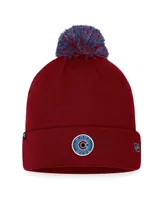 Men's Fanatics Burgundy Colorado Avalanche 2023 Nhl Draft Cuffed Knit Hat with Pom
