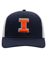 Men's Top of the World Navy, White Illinois Fighting Illini Trucker Snapback Hat
