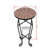 vidaXL Mosaic Side Table Plant Table Terracotta