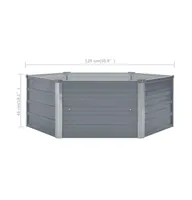 vidaXL Raised Garden Bed 50.8"x50.8"x18.1" Galvanized Steel Gray