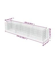 vidaXL Gabion Raised Bed Galvanized Steel 106.3"x19.7"x19.7"