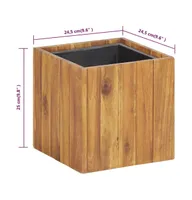 vidaXL Garden Raised Bed Pot 9.6"x9.6"x9.8" Solid Acacia Wood