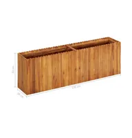 vidaXL Garden Raised Bed 59"x11.8"x19.6" Solid Acacia Wood