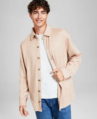 And Now This Men's Cozy Long-Sleeve Button-Up Sweatshirt
