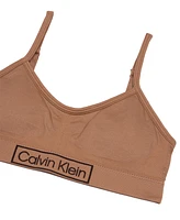 Calvin Klein Big Girls Seamless Ruched Crop Bra