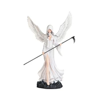 Fc Design 24"H Angel of Death in White Walking with Scythe Statue Fantasy Decoration Figurine Large Sculpture Home Decor Perfect Gift for House Warmin