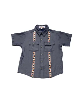 Mixed Up Clothing Little Boys Short Sleeves Button Down Pocket Shirt