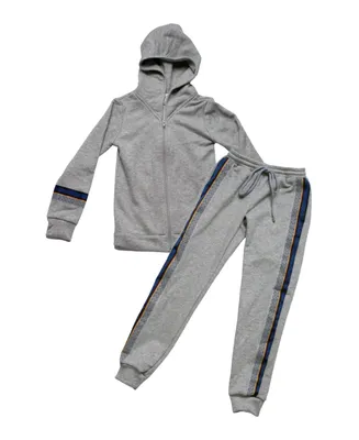 Mixed Up Clothing Big Boys Zip Front Hoodie and Joggers Set