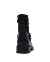 Anne Klein Women's Finna Lug Sole Moto Booties