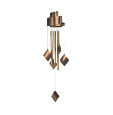 Fc Design 32" Long Bronze Copper Contemporary Wind Chime Home Decor Perfect Gift for House Warming, Holidays and Birthdays