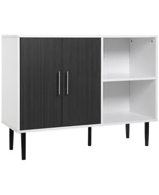 Homcom Storage Sideboard, Buffet Cabinet with Adjustable Shelf, Free Standing 2-Door Kitchen Cupboard for Dining Room, Hallway, Grey