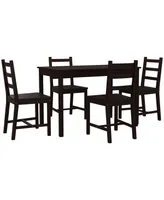 Homcom Dining Table Set for 4, 5 Piece Modern Kitchen Table and Chairs, Wood Dining Room Set for Small Spaces, Breakfast Nook