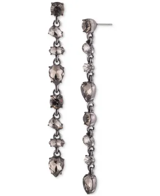 Givenchy Silk Crystal Stone Linear Earrings