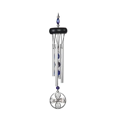15" Long Wooden Top Gem Wind Chime