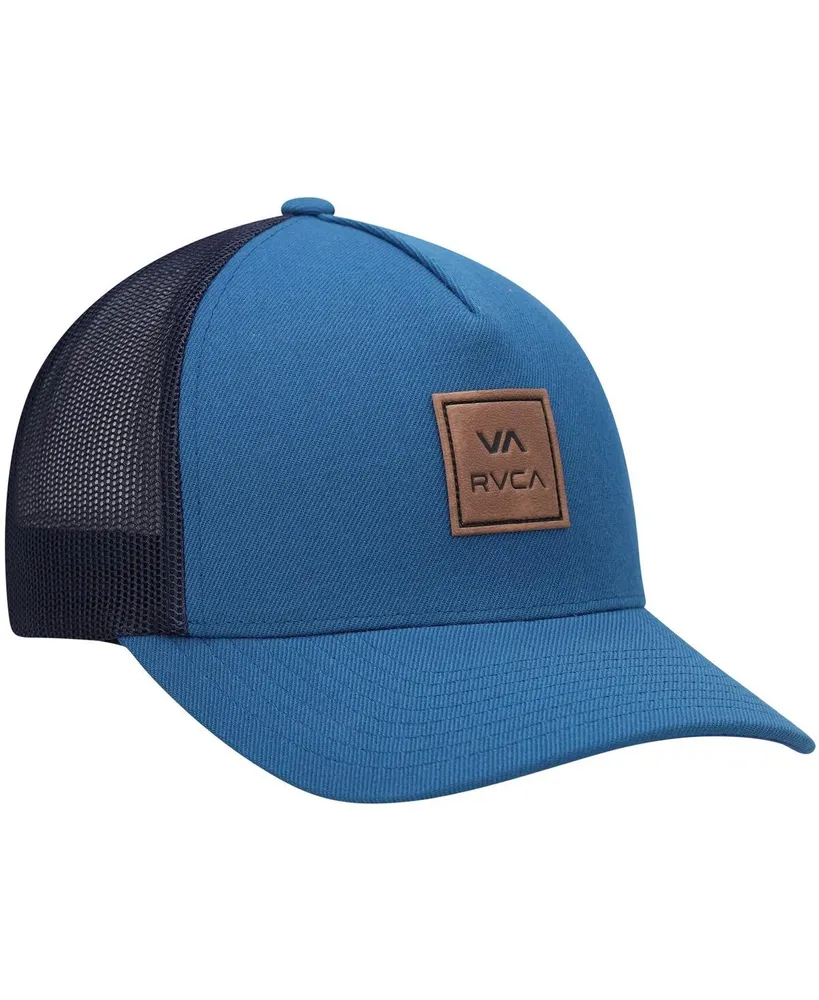 Men's Rvca Blue, Navy All The Way Snapback Trucker Hat