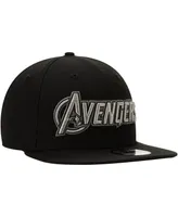 Men's New Era Black The Avengers Logo 9FIFTY Adjustable Snapback Hat